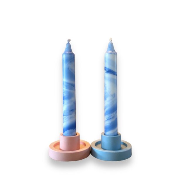 Delfts blauwe marble set van 5 - Afbeelding 2