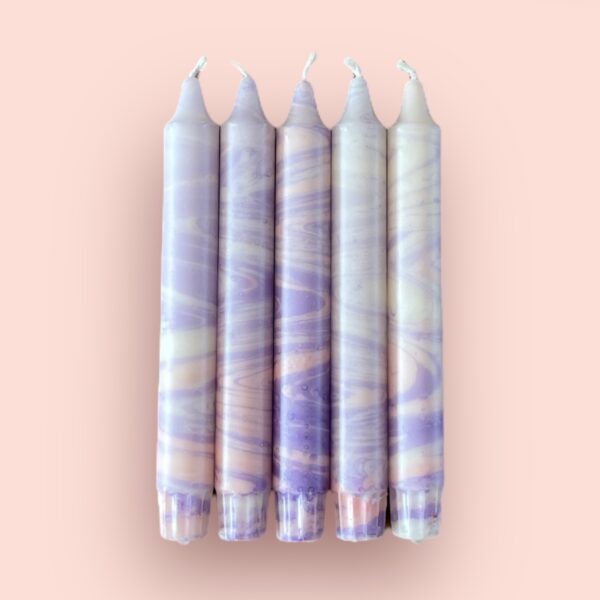 Paars/roze marble set van 5 - Afbeelding 2