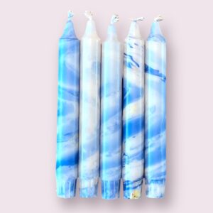 Delfts blauwe marble set van 5