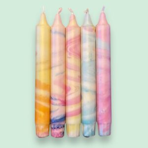 Pastel marble set van 5