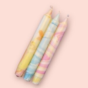 Pastel marble set van 3