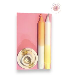 Cadeaupakket standaard met kaars pastel