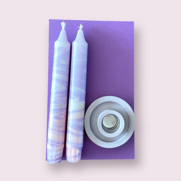 Cadeaupakket standaard met kaars lila