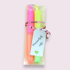 Cadeauset van 2 fluorkleurig