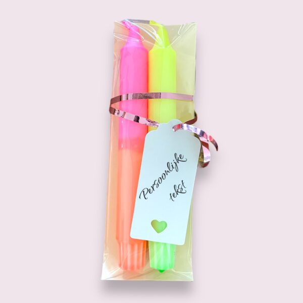Cadeauset van 2 fluorkleurig