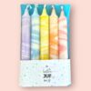 Juffencadeau marble regenboogkleurige set van 5
