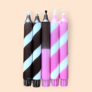 Bruin/roze gedraaid set van 5