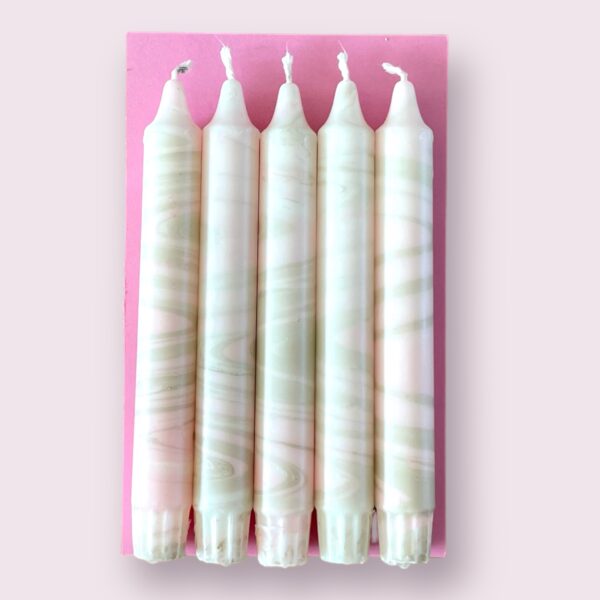 Taupe/zacht roze marble set van 5 kopie - Afbeelding 2