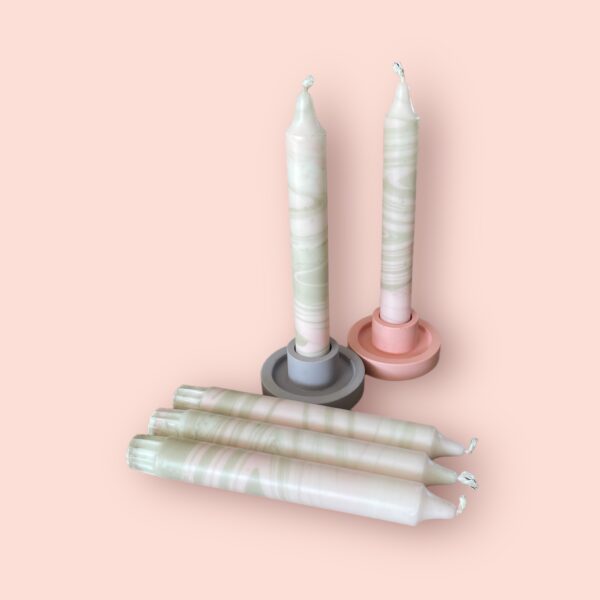 Taupe/zacht roze marble set van 5 kopie - Afbeelding 3