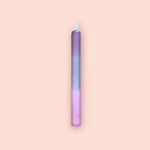 LED kaars paars/lila/roze