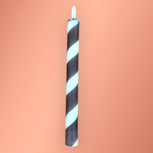 LED kaars bruin/wit gedraaid