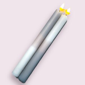 LED kaars grijstinten set van 2
