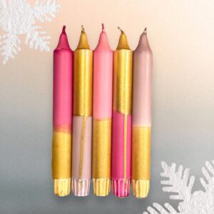 Gouden roze/lila set van 5