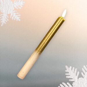 LED kaars goud/glitter