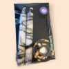 Cadeaupakket standaard met kaars zwart/goud - Afbeelding 2